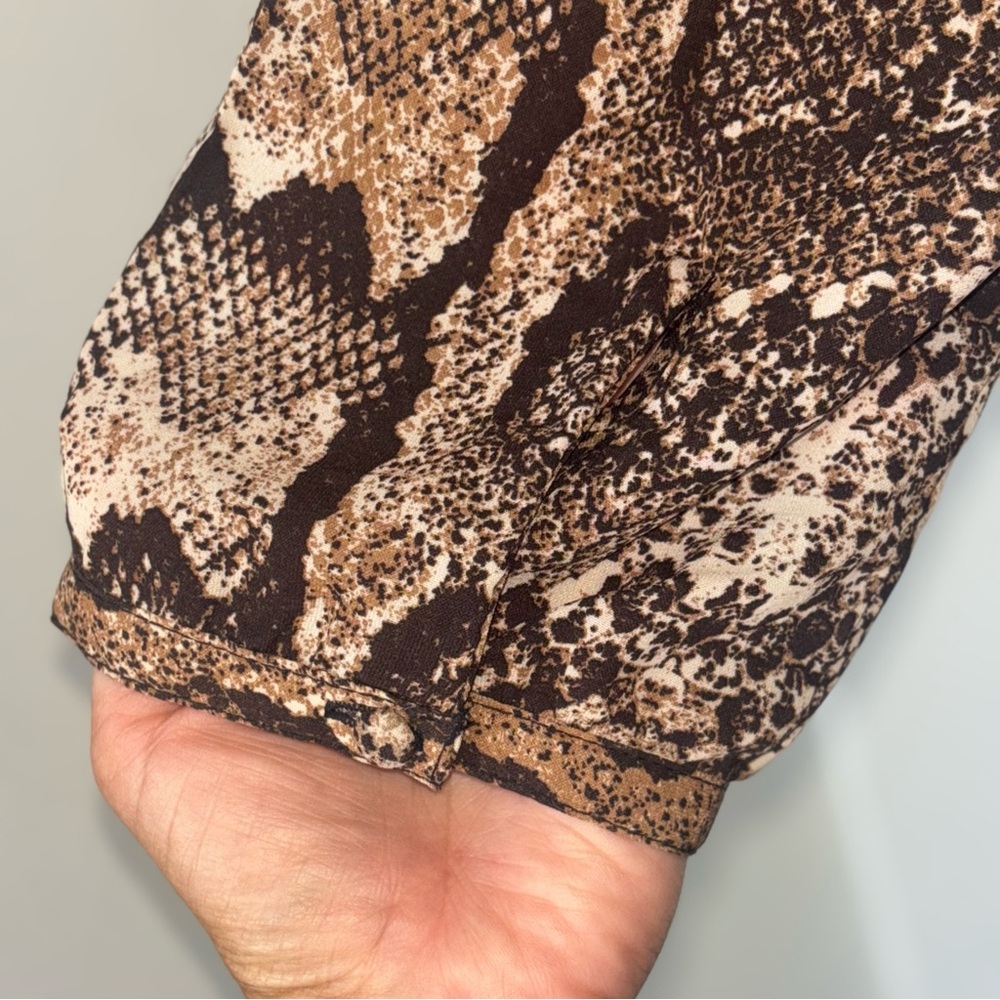 H&M Dress Women’s Snakeskin Print Belted 3/4 Sleeve Size 6 - Picture 6 of 13